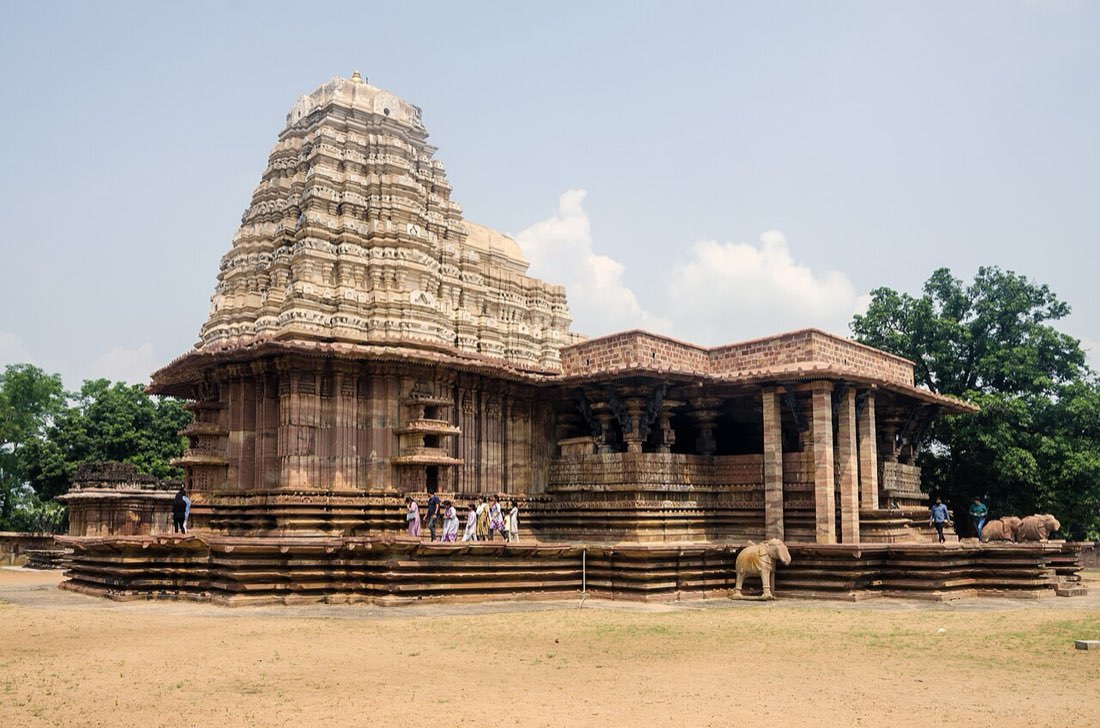 The Kakatiya-era Ramappa Temple, a UNESCO World Heritage Site, at Palampet, Telangana